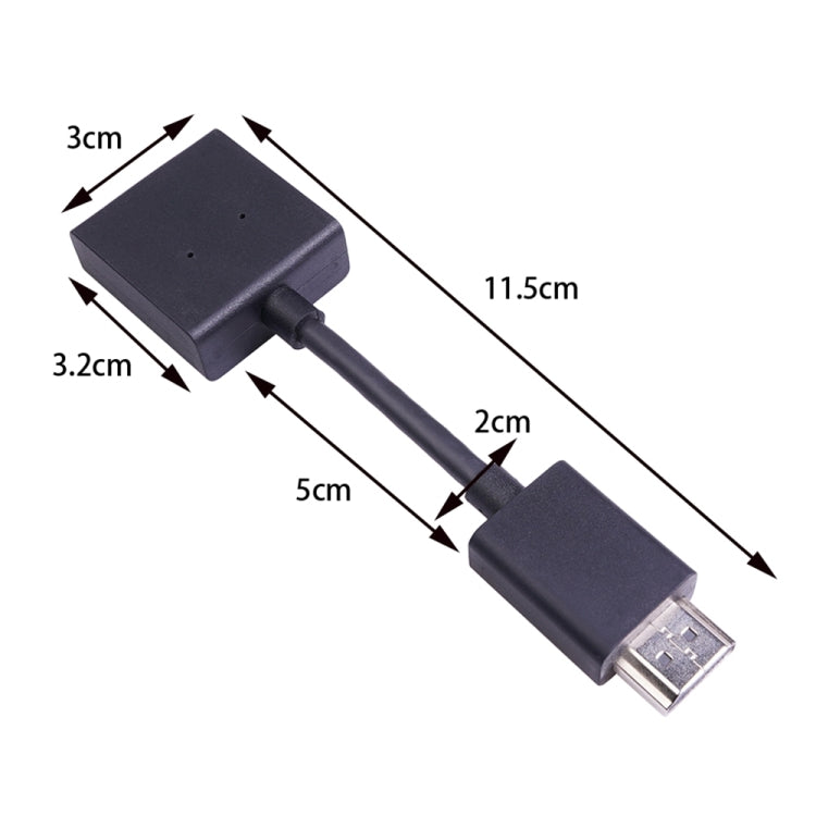 Convertisseur adaptateur d'extension HDMI 4K mâle vers femelle rotatif plaqué or