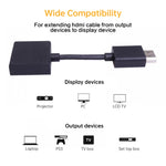 Convertisseur adaptateur d'extension HDMI 4K mâle vers femelle rotatif plaqué or