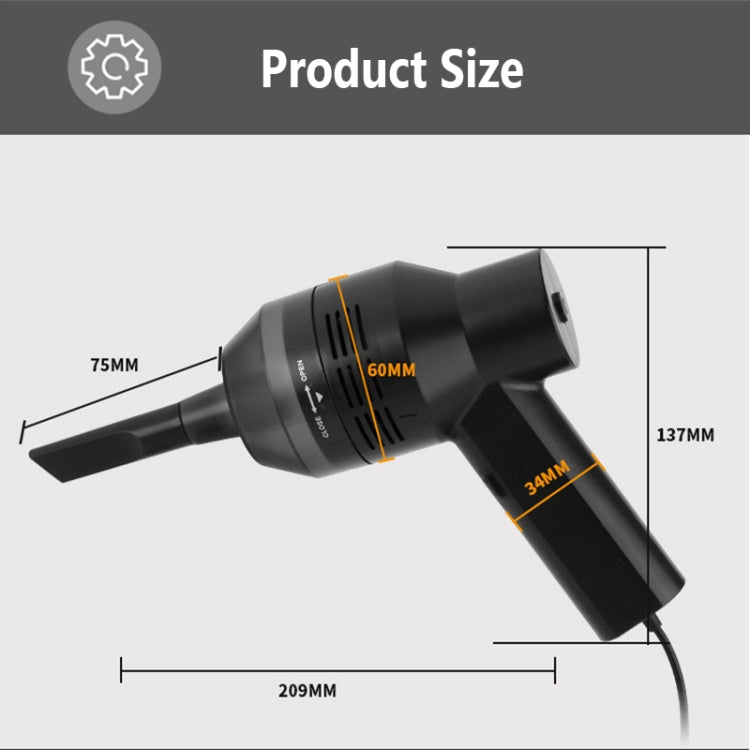 HK-6019D Aspirateur portable ménager de voiture mini USB, collecteur de poussière, outils de nettoyage, HK-6019D