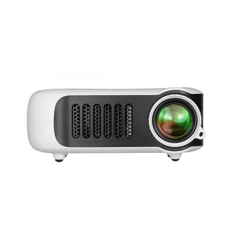 TRANSJEE A2000 Mini projecteur HD numérique de cinéma maison 320x240P 1000 lumens ANSI, Type de prise : Prise US, Type de prise : Prise US (blanc)