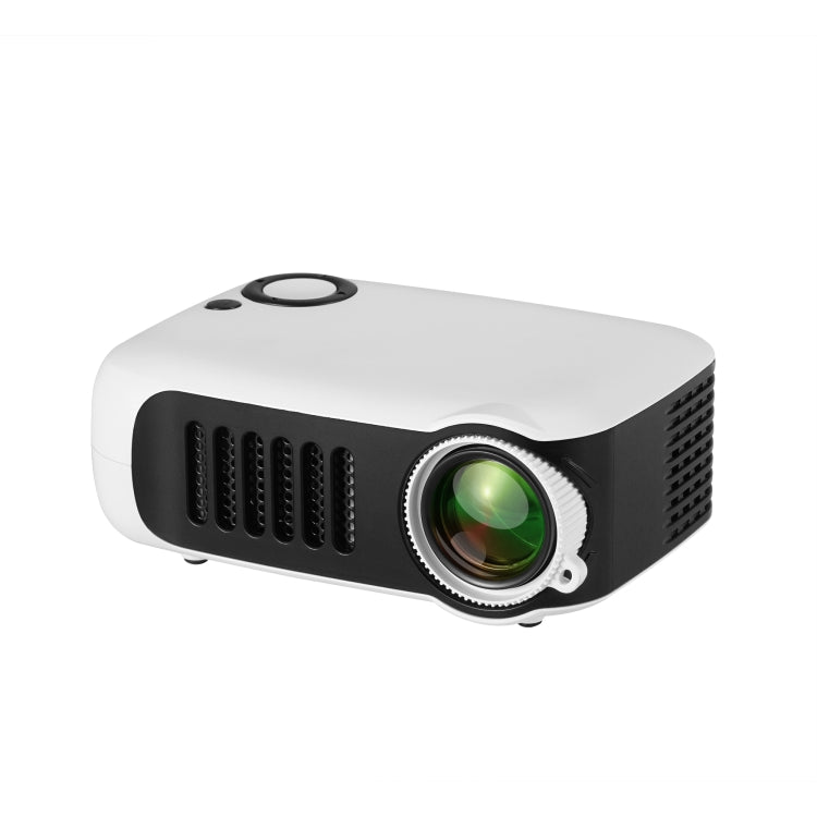 TRANSJEE A2000 Mini projecteur HD numérique de cinéma maison 320x240P 1000 lumens ANSI, Type de prise : Prise US, Type de prise : Prise US (blanc)