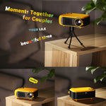 TRANSJEE A2000 Mini projecteur HD numérique de cinéma maison 320x240P 1000 lumens ANSI, Type de prise : Prise US, Type de prise : Prise US (blanc)