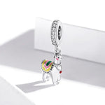 Pendentif mignon Alpaga en argent sterling S925, accessoires de bracelet et collier, mignon Alpaga