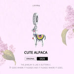 Pendentif mignon Alpaga en argent sterling S925, accessoires de bracelet et collier, mignon Alpaga