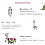 Pendentif mignon Alpaga en argent sterling S925, accessoires de bracelet et collier, mignon Alpaga