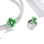 Accessoires de collier bracelet DIY en argent sterling S925, Trèfle chanceux