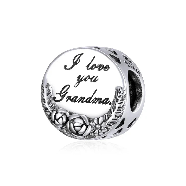 Accessoires de Bracelet Collier Bricolage Perles Fleurs Lettres Argent Sterling S925, Lettres Fleurs