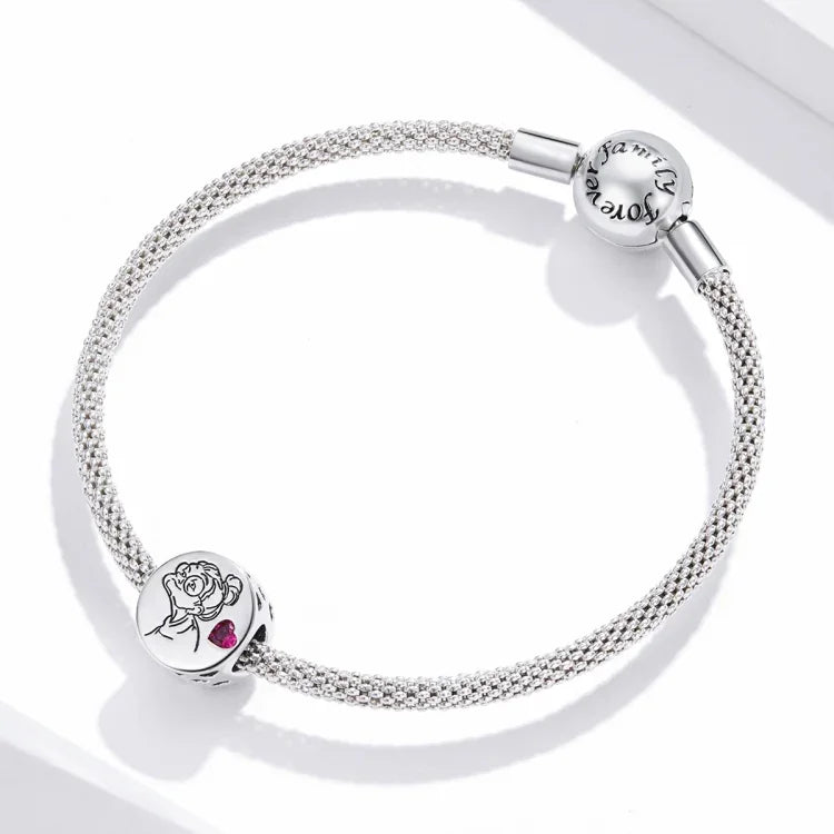 Accessoires de Bracelet Collier Bricolage Perles Fleurs Lettres Argent Sterling S925, Lettres Fleurs