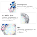 Perles à ressort papillon en argent sterling S925, accessoires de collier bracelet DIY, ressort papillon