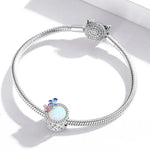 Perles à ressort papillon en argent sterling S925, accessoires de collier bracelet DIY, ressort papillon