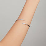Bracelet ouvert serpent en argent sterling S925, bijoux pour femmes, serpent