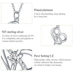 Collier en argent sterling S925 pour femme, Cœur à Cœur