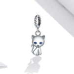 Pendentif chat mignon en argent sterling S925 pour bracelet ou collier, Chat