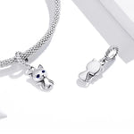 Pendentif chat mignon en argent sterling S925 pour bracelet ou collier, Chat