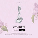 Pendentif paresseux mignon en argent sterling S925, accessoires de bracelet et de collier à faire soi-même, petit paresseux