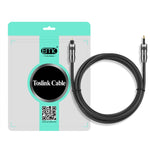 Câble audio optique numérique EMK OD1.0mm Toslink 3,5mm vers Mini Toslink, 1m, 1,5m, 2m, 3m, 5m
