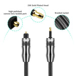Câble audio optique numérique EMK OD1.0mm Toslink 3,5mm vers Mini Toslink, 1m, 1,5m, 2m, 3m, 5m