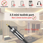 Câble audio optique numérique EMK OD1.0mm Toslink 3,5mm vers Mini Toslink, 1m, 1,5m, 2m, 3m, 5m