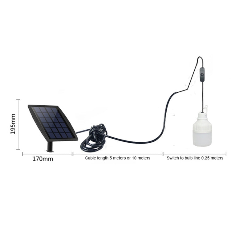 SNF-0092 Lanterne solaire à lumière blanche Ampoule d'éclairage extérieure étanche IP44 LED, système d'éclairage un pour deux, lampe de jardin séparée, 5 m, 10 m