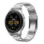 Bracelet connecté W68 avec écran tactile de 1,54 pouce, étanche IP67, compatible avec la surveillance de l'oxygène sanguin, les appels Bluetooth et le suivi de la fréquence cardiaque. Style : bracelet en acier.