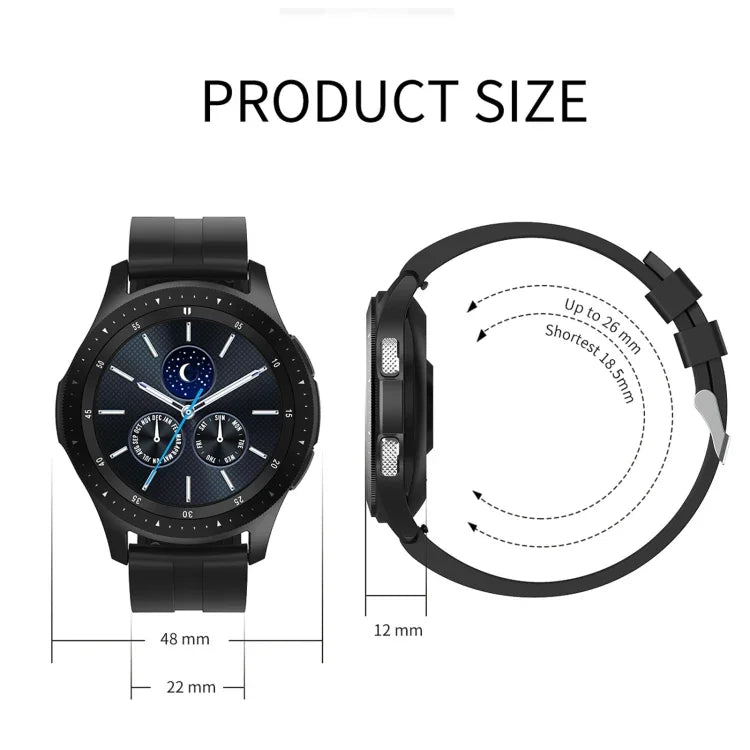 Bracelet connecté W68 avec écran tactile de 1,54 pouce, étanche IP67, compatible avec la surveillance de l'oxygène sanguin, les appels Bluetooth et le suivi de la fréquence cardiaque. Style : bracelet en acier.
