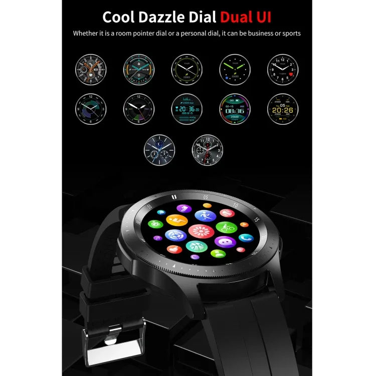 Bracelet connecté W68 avec écran tactile de 1,54 pouce, étanche IP67, compatible avec la surveillance de l'oxygène sanguin, les appels Bluetooth et le suivi de la fréquence cardiaque. Style : bracelet en acier.