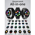 Bracelet connecté W68 avec écran tactile de 1,54 pouce, étanche IP67, compatible avec la surveillance de l'oxygène sanguin, les appels Bluetooth et le suivi de la fréquence cardiaque. Style : bracelet en acier.