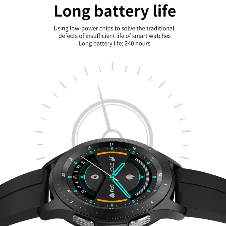 Bracelet connecté W68 avec écran tactile de 1,54 pouce, étanche IP67, compatible avec la surveillance de l'oxygène sanguin, les appels Bluetooth et le suivi de la fréquence cardiaque. Style : bracelet en acier.