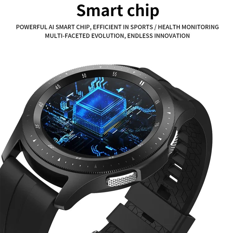 Bracelet connecté W68 avec écran tactile de 1,54 pouce, étanche IP67, compatible avec la surveillance de l'oxygène sanguin, les appels Bluetooth et le suivi de la fréquence cardiaque. Style : bracelet en acier.
