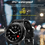 Bracelet connecté W68 avec écran tactile de 1,54 pouce, étanche IP67, compatible avec la surveillance de l'oxygène sanguin, les appels Bluetooth et le suivi de la fréquence cardiaque. Style : bracelet en acier.