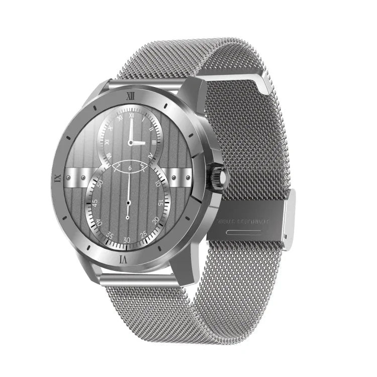 Montre connectée MX12 avec écran couleur IPS de 1,3 pouce, étanche IP68, prend en charge les appels Bluetooth / la surveillance du sommeil / la surveillance de la fréquence cardiaque, bracelet en acier