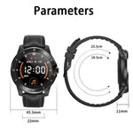 Montre connectée MX12 avec écran couleur IPS de 1,3 pouce, étanche IP68, prend en charge les appels Bluetooth / la surveillance du sommeil / la surveillance de la fréquence cardiaque, bracelet en acier