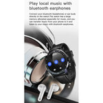 Montre connectée MX12 avec écran couleur IPS de 1,3 pouce, étanche IP68, prend en charge les appels Bluetooth / la surveillance du sommeil / la surveillance de la fréquence cardiaque, bracelet en acier