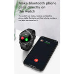 Montre connectée MX12 avec écran couleur IPS de 1,3 pouce, étanche IP68, prend en charge les appels Bluetooth / la surveillance du sommeil / la surveillance de la fréquence cardiaque, bracelet en acier