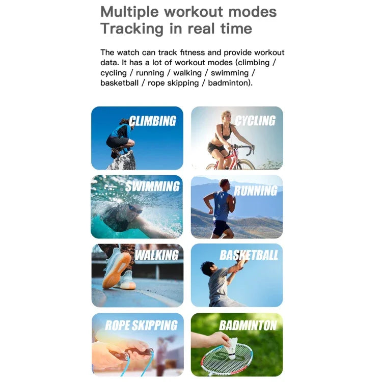 Montre connectée MX12 avec écran couleur IPS de 1,3 pouce, étanche IP68, prend en charge les appels Bluetooth / la surveillance du sommeil / la surveillance de la fréquence cardiaque, bracelet en acier