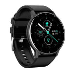 Montre connectée ZL02 avec écran tactile de 1,28 pouce, étanche IP67, prenant en charge la surveillance de la pression artérielle, du sommeil et de la fréquence cardiaque.