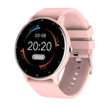 Montre connectée ZL02 avec écran tactile de 1,28 pouce, étanche IP67, prenant en charge la surveillance de la pression artérielle, du sommeil et de la fréquence cardiaque.