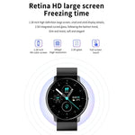 Montre connectée ZL02 avec écran tactile de 1,28 pouce, étanche IP67, prenant en charge la surveillance de la pression artérielle, du sommeil et de la fréquence cardiaque.