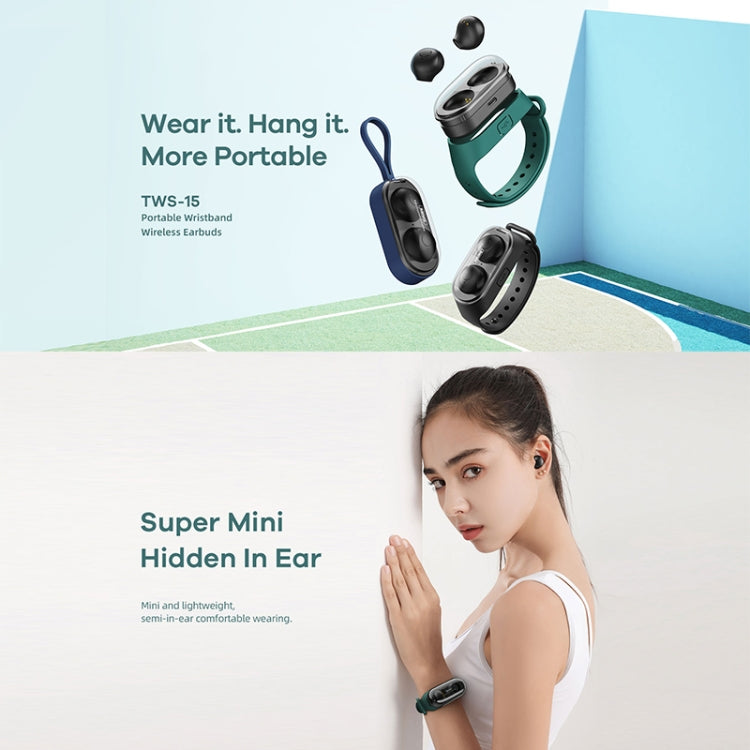 Écouteurs Stéréo sans Fil Véritables de Style Bracelet Portable Bluetooth 5.0 Remax Proda TWS-15