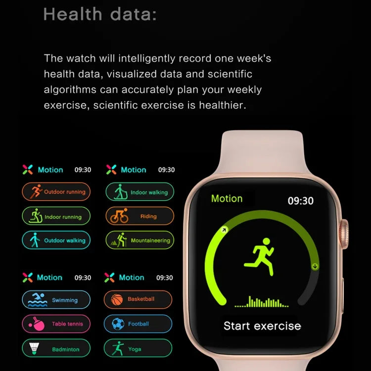 Montre connectée DW35PRO avec écran couleur de 1,75 pouce, étanche IPX7, compatible Bluetooth (répondre/rejeter les appels), suivi du sommeil et de la fréquence cardiaque, bracelet en silicone.