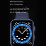 Montre connectée DW35PRO avec écran couleur de 1,75 pouce, étanche IPX7, compatible Bluetooth (répondre/rejeter les appels), suivi du sommeil et de la fréquence cardiaque, bracelet en silicone.