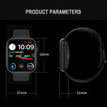 Montre connectée DW35PRO avec écran couleur de 1,75 pouce, étanche IPX7, compatible Bluetooth (répondre/rejeter les appels), suivi du sommeil et de la fréquence cardiaque, bracelet en acier.