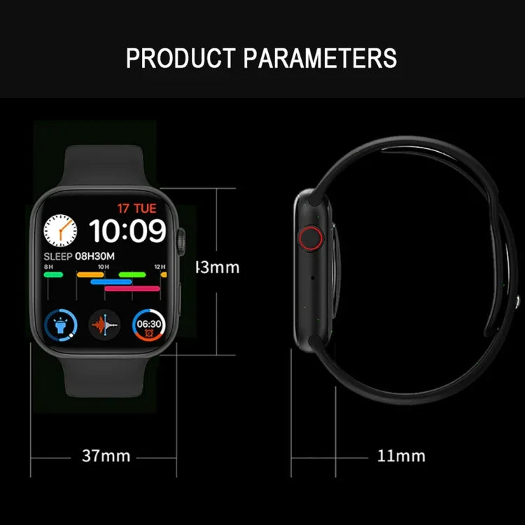Montre connectée DW35PRO avec écran couleur de 1,75 pouce, étanche IPX7, compatible Bluetooth (répondre/rejeter les appels), suivi du sommeil et de la fréquence cardiaque, bracelet en acier.