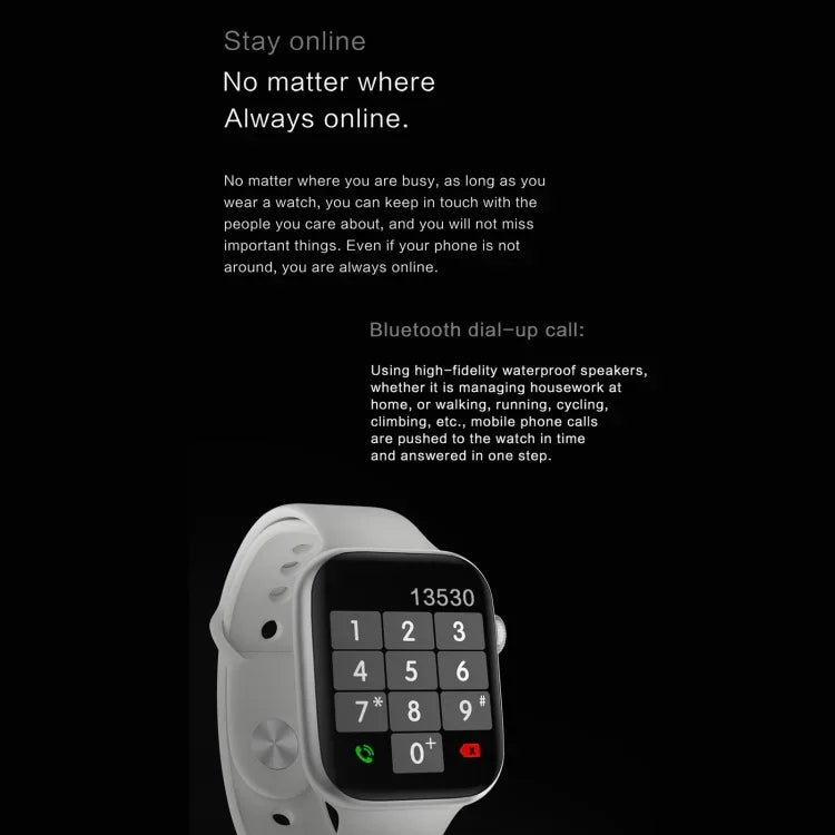 Montre connectée DW35PRO avec écran couleur de 1,75 pouce, étanche IPX7, compatible Bluetooth (répondre/rejeter les appels), suivi du sommeil et de la fréquence cardiaque, bracelet en acier.