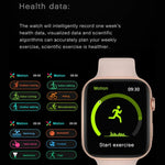 Montre connectée DW35PRO avec écran couleur de 1,75 pouce, étanche IPX7, compatible Bluetooth (répondre/rejeter les appels), suivi du sommeil et de la fréquence cardiaque, bracelet en acier.