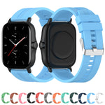 For Amazfit GTR 2e / GTR 2 22mm Silicone Replacement Strap Watchband with Silver Buckle, For Amazfit GTR 2e