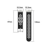 For Huawei Watch Fit 18mm Clasp Style Silicone Two-color Replacement Strap Watchband