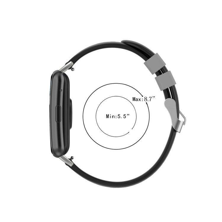For Huawei Watch Fit 18mm Clasp Style Silicone Two-color Replacement Strap Watchband