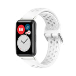 For Huawei Watch Fit 18mm Sport Style Silicone Solid Color Replacement Strap Watchband