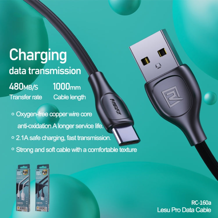 Câble de données de charge Remax 2.1A Lesu Pro Series, Longueur : 1m, Type-C, 8 broches